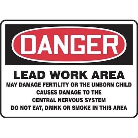 Accuform OSHA DANGER SAFETY SIGN LEAD WORK MCAW188XV MCAW188XV
